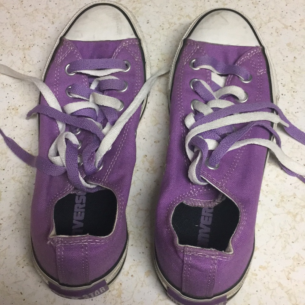 Purple Chucks - fun Converse All Stars size 7
